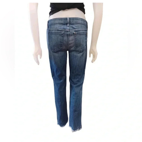 Joe’s Jeans Icon Muse Mid Rise Bootcut Raw Hem Blue Jeans Size 30 - Picture 3 of 13